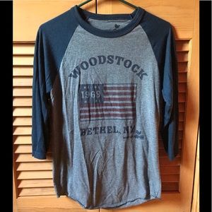 Earthbound 1969 Woodstock Baseball T-Shirt Small